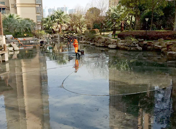 安新景观池淤泥清理